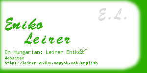 eniko leirer business card